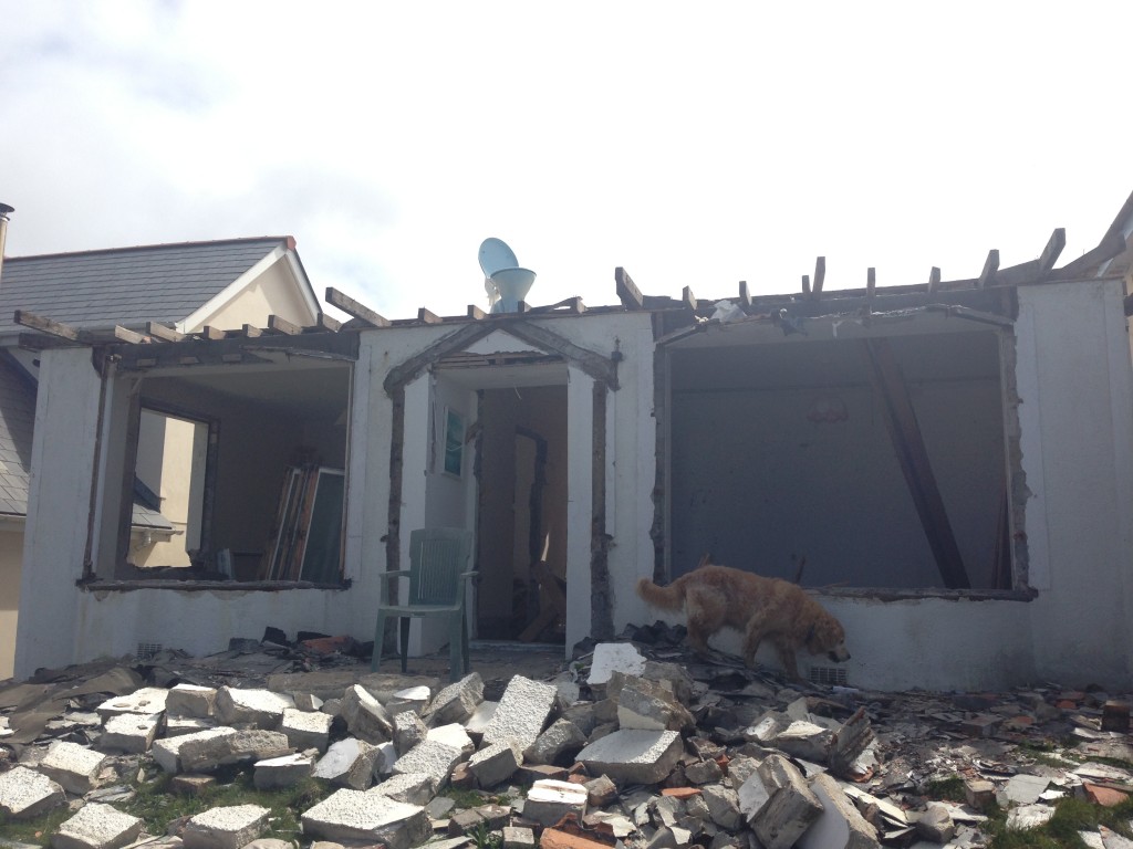 View of the roof top toilet